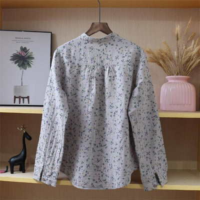 Camisa Clásica de Otoño con Cuello Alzado y Mangas Largas para Estudiantes - Image 7