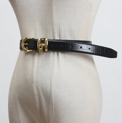 Cinturón de Cuero Genuino para Mujer - Diseño Minimalista y Versátil - Image 19
