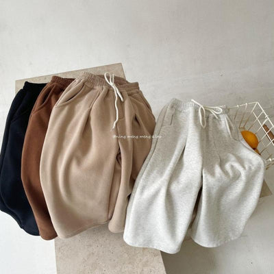 Pantalones Casuales Acolchados de Terciopelo Coreanos para Niños