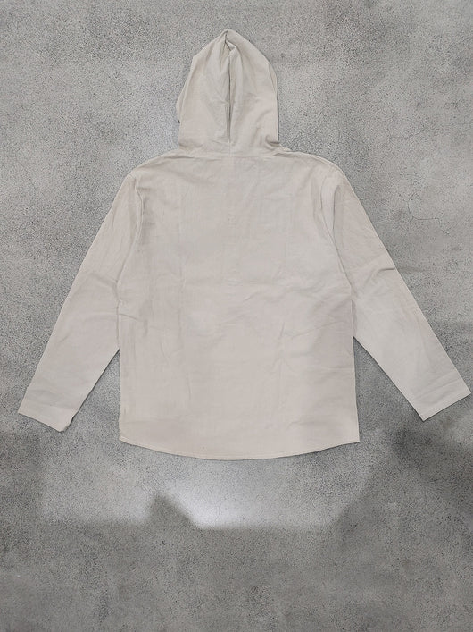 Camisa Hoody de Lino Transpirable para Hombre - Manga Larga Casual - Image 13