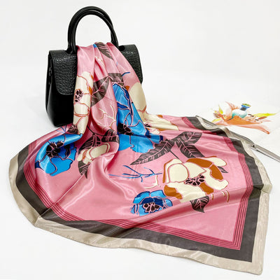 Pañuelo de Seda 90cm Primavera Otoño - Cuadrado Elegante - Image 15