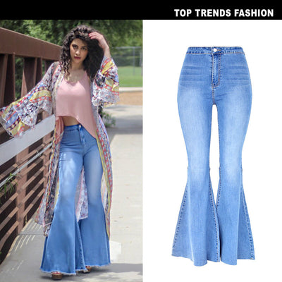 Pantalones Denim Acampanados de Pierna Ancha - Image 9