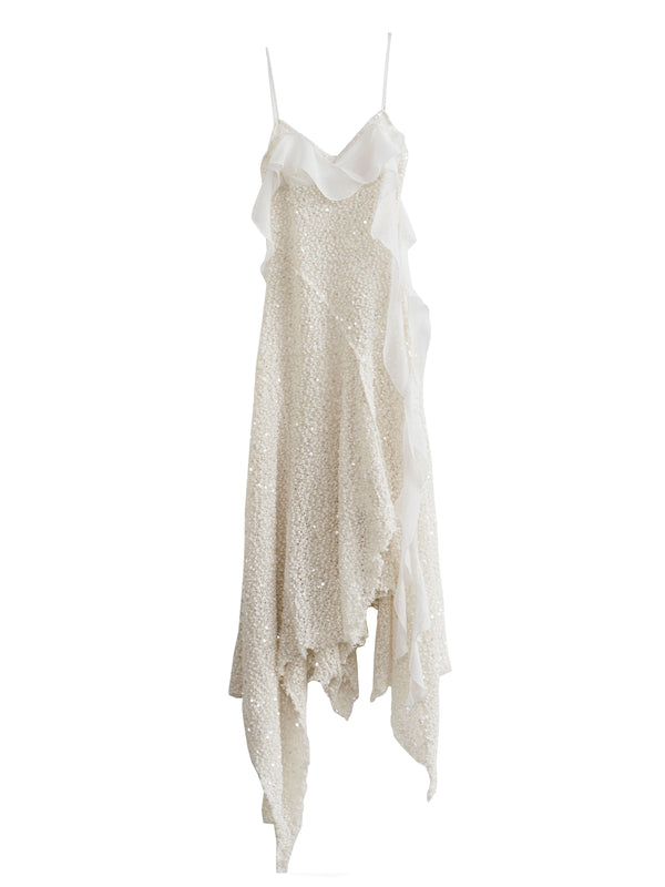 Falda Suspender Irregular con Volantes Brillantes Estilo Galaxia - Image 6