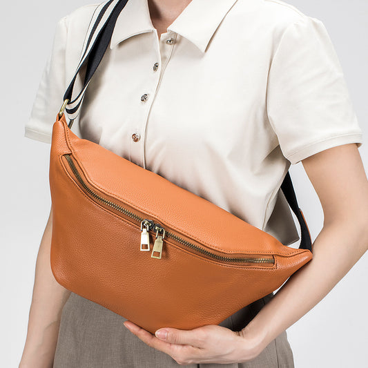 Bolso Mensajero de Cuero Genuino para Mujer - Gran Capacidad, Estilo Casual - Image 2