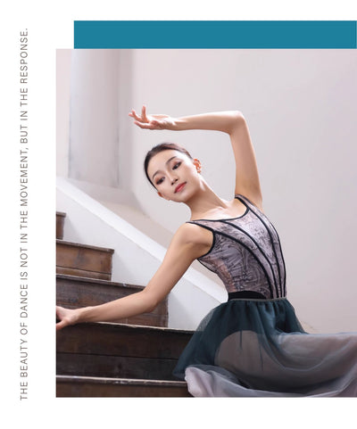 Ropa de Danza Ballet con Estampado Floral - Examen de Gimnasia y Arte - Image 9