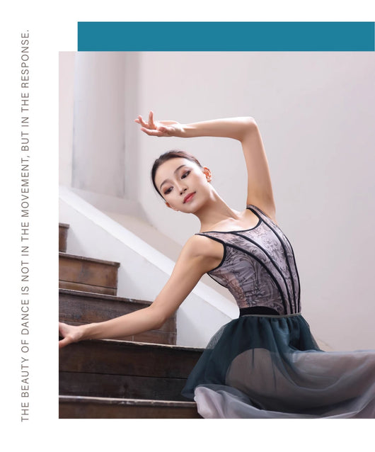 Ropa de Danza Ballet con Estampado Floral - Examen de Gimnasia y Arte - Image 9
