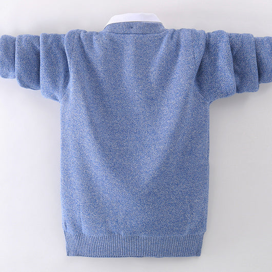 Suéter para Niño Estilo Camisa Integrada de Algodón - Image 7