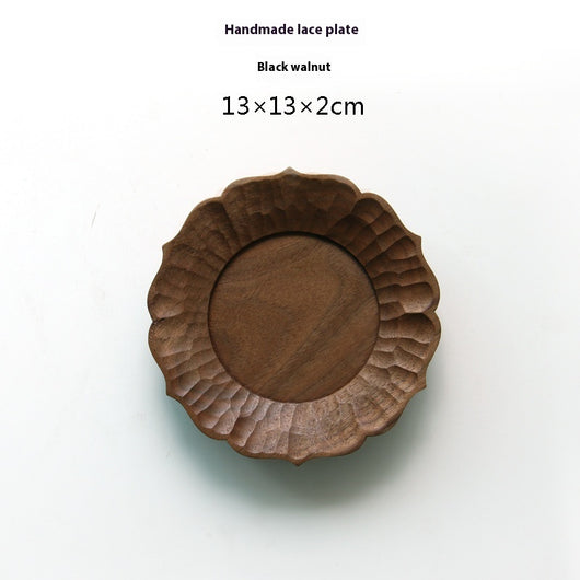 Bandeja de Té Japonesa Artesanal en Madera con Encaje Tallado a Mano - Image 7
