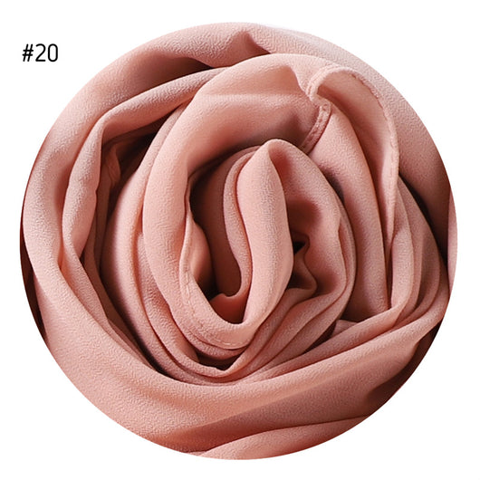 Pañuelo de Gasa Perlada en Colores Sólidos - Cobertura Elegante Monocromática - Image 23