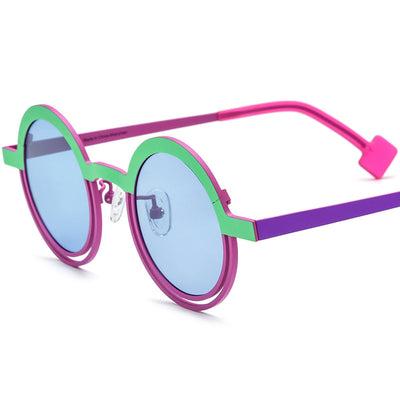 Gafas de Sol Unisex Titanio Puro con Diseño Redondo y Colores Vibrantes - Image 6