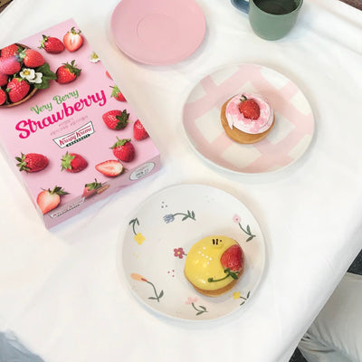 Plato Postre Floral Pintado a Mano - Diseño Frutal Mate - Image 12