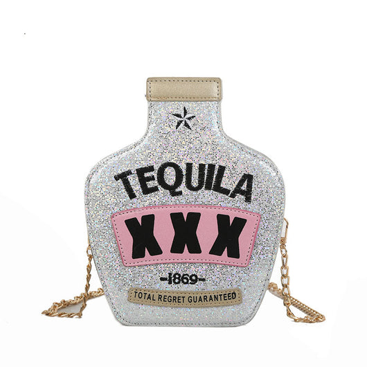 Bolso de Hombro para Botella de Vino con Lentejuelas Láser - Image 2