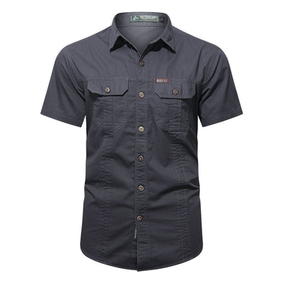 Camisa Militar de Verano Manga Corta para Hombre - Image 7