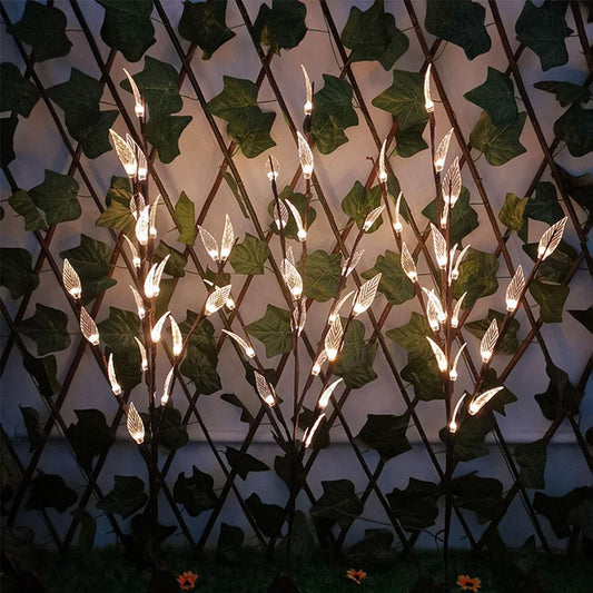 Luces LED Solares Impermeables para Jardín en Forma de Hojas - Image 2