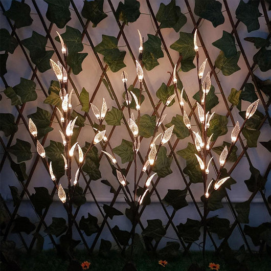 Luces LED Solares Impermeables para Jardín en Forma de Hojas - Image 2