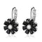 Collar y Aretes de Diamante Floral con Circón y Cobre