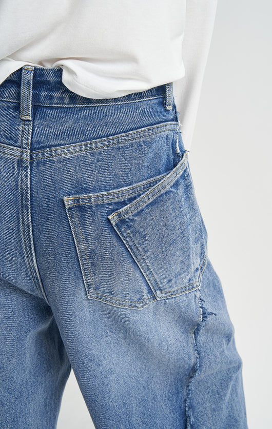 Pantalones Vaqueros Azul Desteñido Holgados Premium para Mujer - Image 15