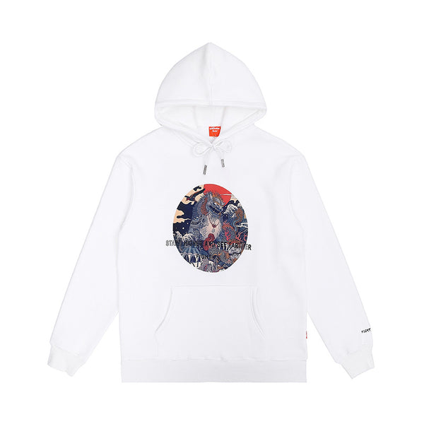 Sudadera Estilo Chino para Hombre con Estampado Unicornio