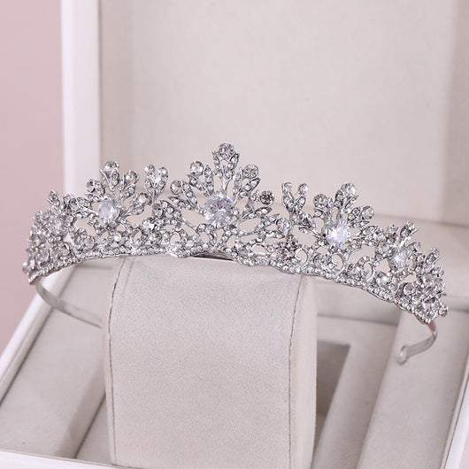 Diadema Corona Princesa con Cristales de Circón para Cumpleaños - Image 12