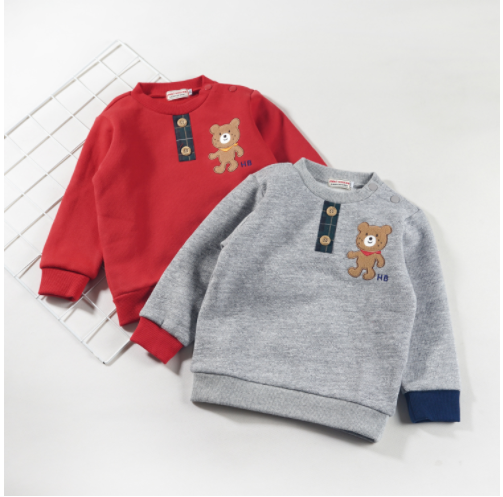 Suéter Polar Infantil con Diseño de Osito Estilo Occidental