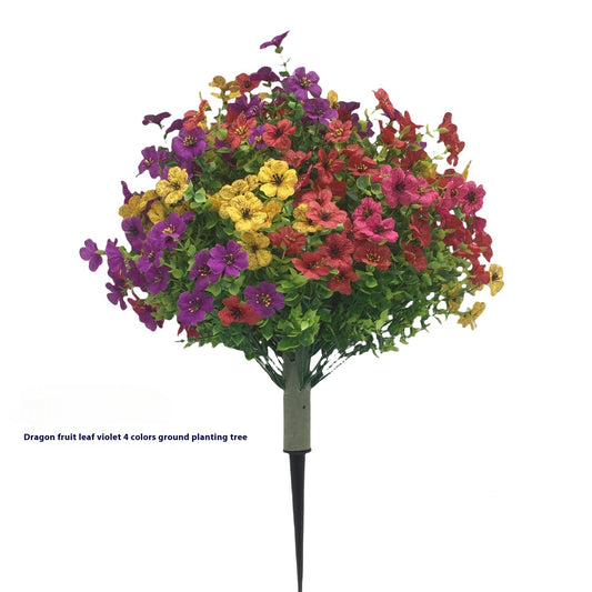 Arreglo Floral de Eucalipto y Violeta con Plantas Verdes Decorativas - Image 2