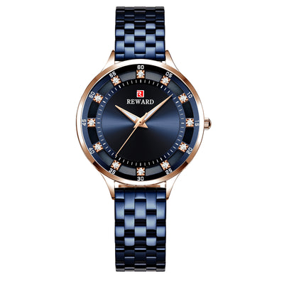 Reloj de Pulsera Acero Inoxidable para Mujer con Diamantes y Cristal de Cuarzo Resistente al Agua - Image 10