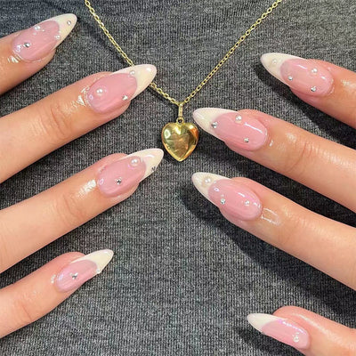 Uñas Postizas con Cristales Gota de Agua - Diseño Elegante y Brillante - Image 12