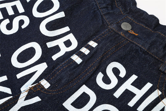 Jeans Casual Retro Americano WritingTrendy - Estilo Urbano Clásico - Image 7