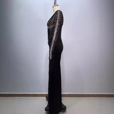 Vestido Formal Elegante con Escote Profundo y Abertura Frontal - Image 5