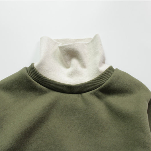 Suéter Polar Infantil Cuello Alto Doble Capa Abrigo Térmico - Image 9