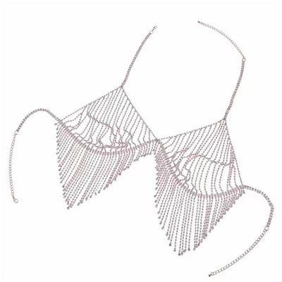 Cadena de Cuerpo Bikini con Diamantes y Flecos - Image 3