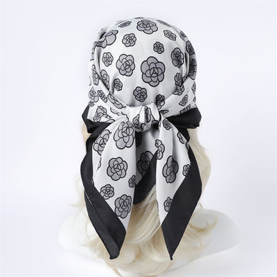 Chal Hijab Protector Solar con Bloques de Color Floral - Image 16