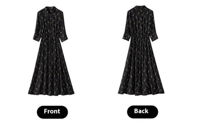 Vestido Camisero de Seda Floral Largo - Image 7