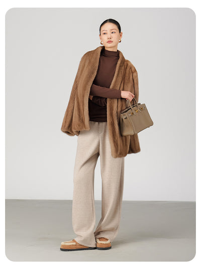 Pantalones de Lana Rectos Térmicos Talle Alto Slim Otoño Invierno - Image 32
