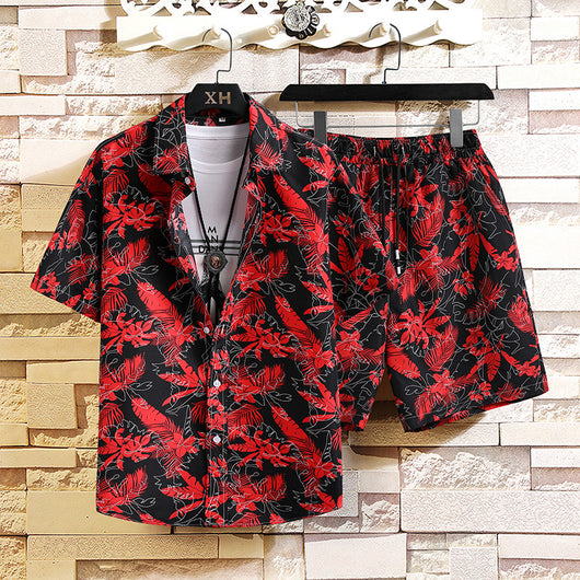 Conjunto Estampado para Hombre - Camisa y Shorts de Manga Corta - Image 4