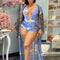 Bikini de Tres Piezas con Pareo Ajustable