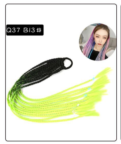Peluca Trenza Degradado de Tres Hebras Color Twist - Image 37