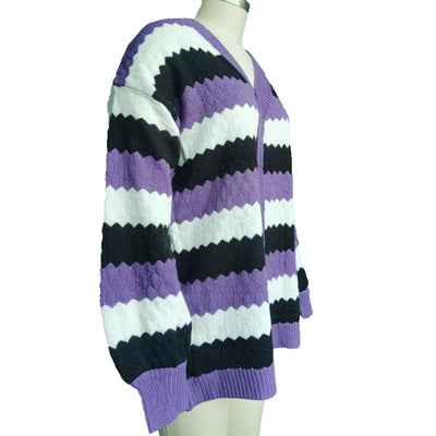 Cardigan Tejido con Combinación de Colores - Estilo Casual Moderno - Image 4