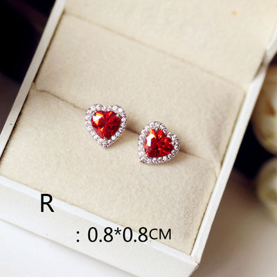 Aretes Largos de Novia con Rubí Rojo Paloma Talla Cuadrada Redonda - Image 10
