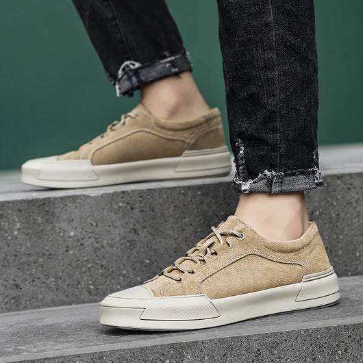 Zapatos Casuales Retro de Cuero Frosted para Hombre - Estilo Urbano Clásico - Image 16