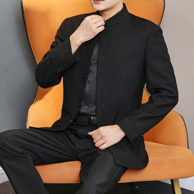 Saco Slim Fit Primavera-Otoño con Inspiración Oriental - Image 11