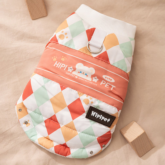 Abrigo Acolchado para Gatos y Perros - Chaleco Térmico Retro con Diseño Estampado - Image 8