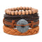 Pulsera de Cuero Multicapa para Hombre - Estilo Casual