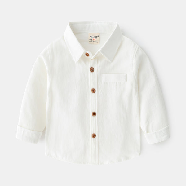 Camisa Infantil Colores Sólidos - Estilo Moderno para Niños