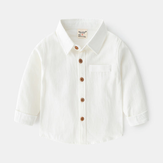 Camisa Infantil Colores Sólidos - Estilo Moderno para Niños - Image 2