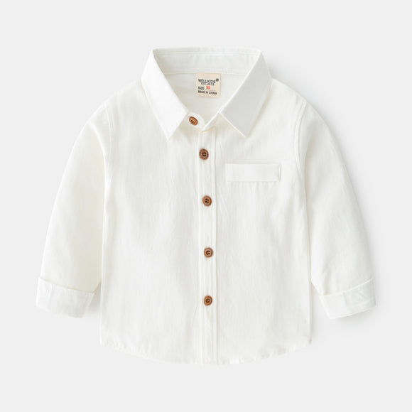 Camisa Infantil Colores Sólidos - Estilo Moderno para Niños