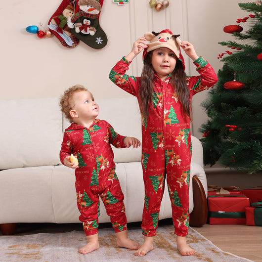 Conjunto Navideño Familiar de Pantalones Largos para Niños y Niñas - Image 13