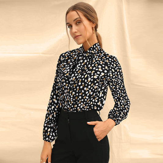 Blusa de Gasa Manga Larga para Otoño e Invierno - Image 2