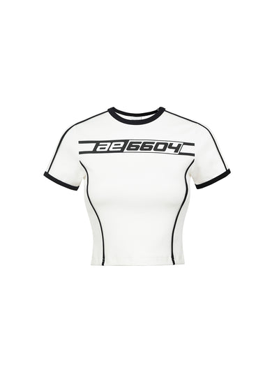 Playera Femenina Estampada con Letras Ajuste Slim - Image 8