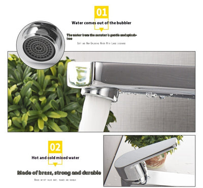 Grifo de Baño Cuadrado en Cobre con Control de Agua Caliente y Fría - Image 11